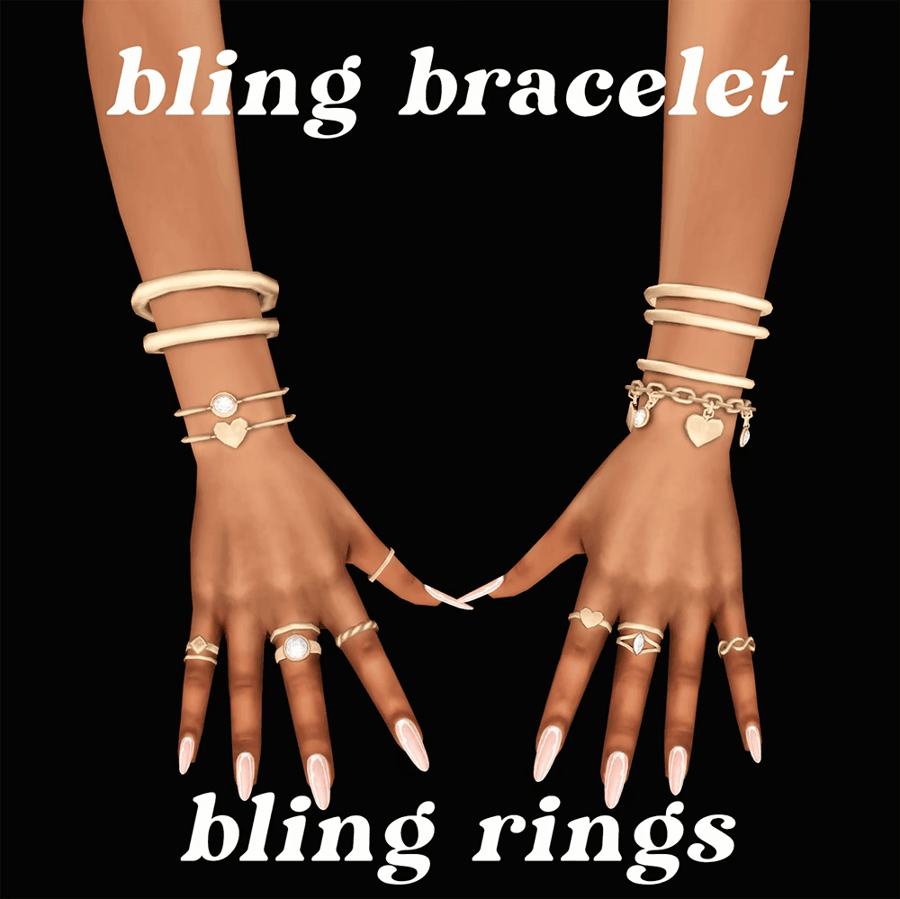 Сет украшений для рук Bling rings & bracelets